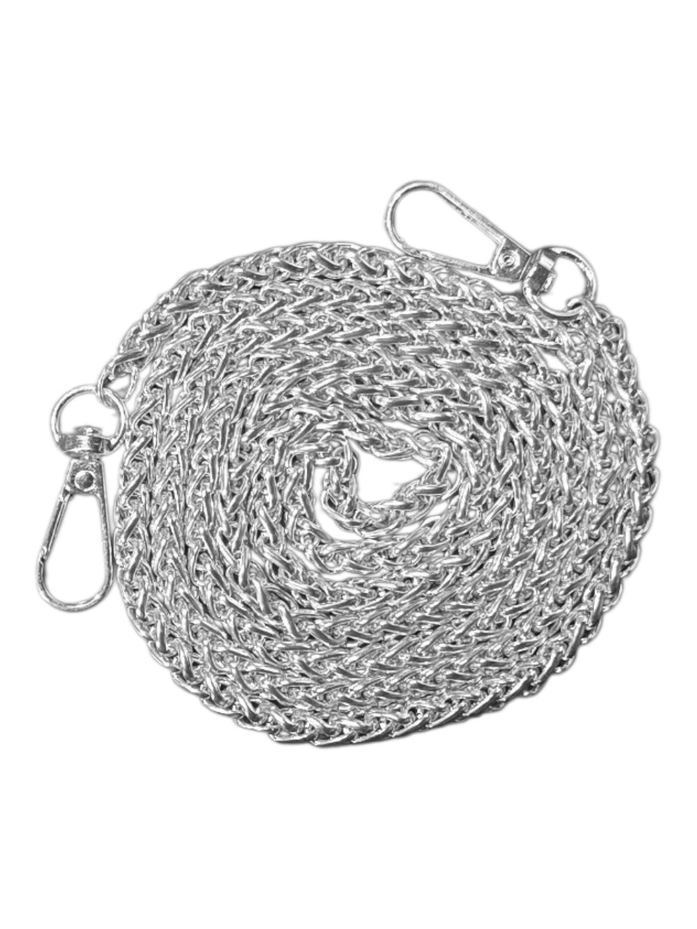 Silver Tone Wheat Braided Purse Chain Strap Replacement Crossbody Shoulder Bag